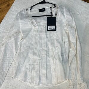 The Kooples Ivory Button-Up Blouse